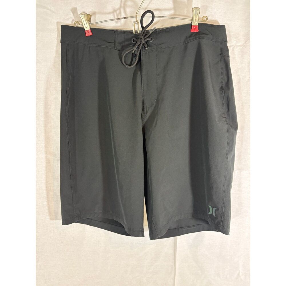 Hurley Men's Black Board Shorts 32 Stretch Lace Up Surf Swim